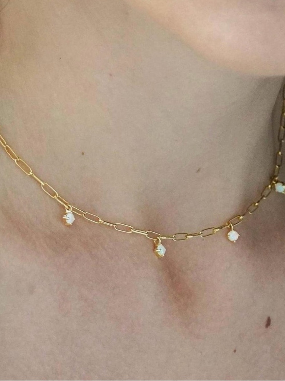 Opal CZ Chain Necklace NWT